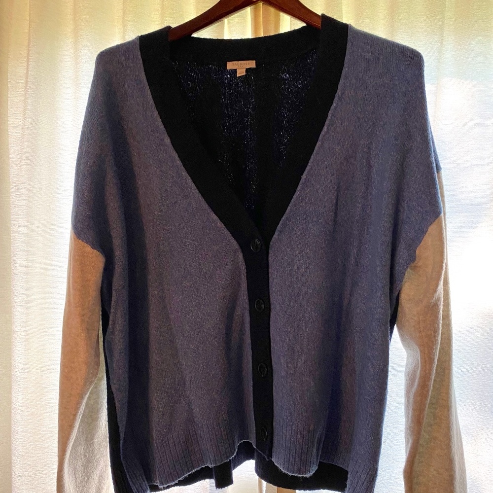 women's color block cardigan sweater
